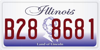 IL license plate B288681