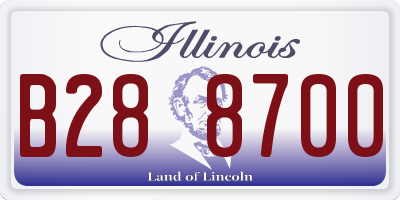IL license plate B288700