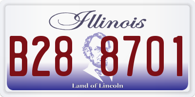 IL license plate B288701