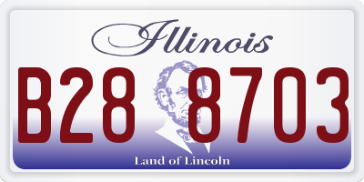 IL license plate B288703
