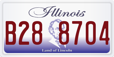 IL license plate B288704