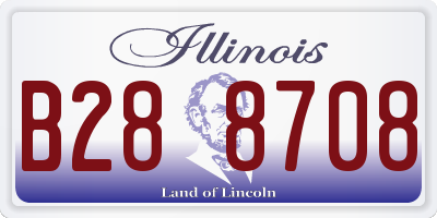 IL license plate B288708