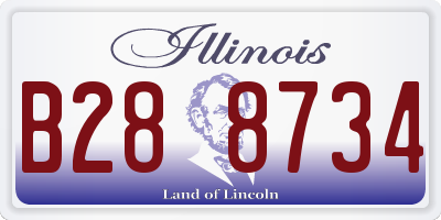 IL license plate B288734