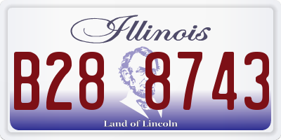 IL license plate B288743