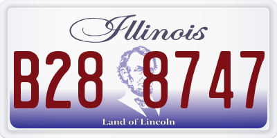 IL license plate B288747