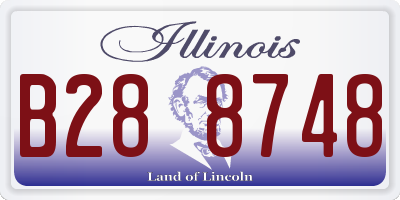 IL license plate B288748