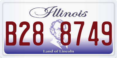 IL license plate B288749