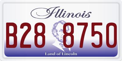 IL license plate B288750