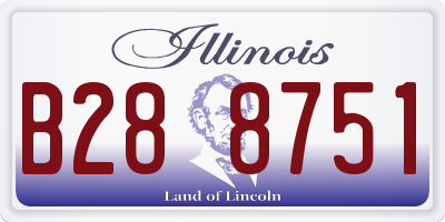 IL license plate B288751