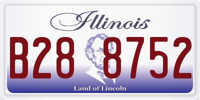 IL license plate B288752