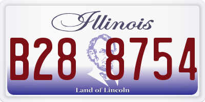 IL license plate B288754