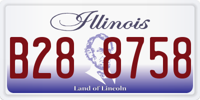 IL license plate B288758