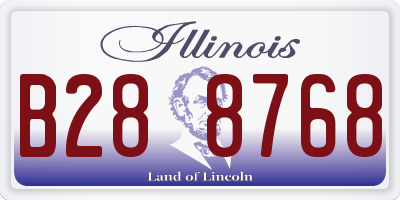 IL license plate B288768
