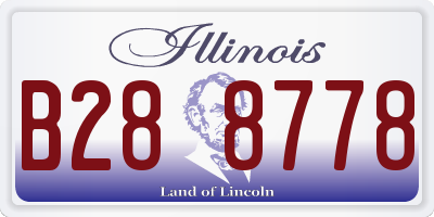 IL license plate B288778