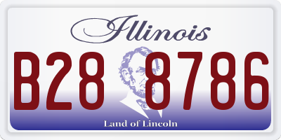 IL license plate B288786