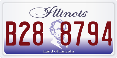 IL license plate B288794