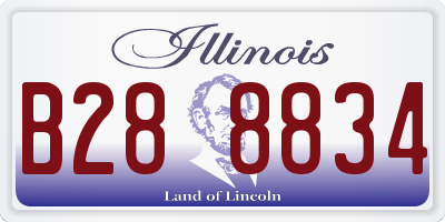 IL license plate B288834