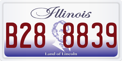 IL license plate B288839