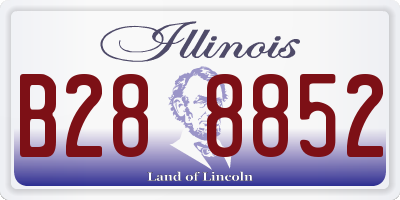 IL license plate B288852
