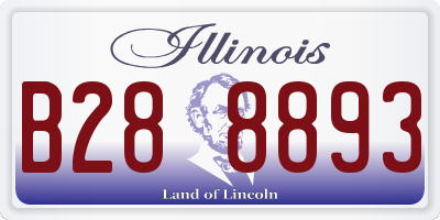 IL license plate B288893
