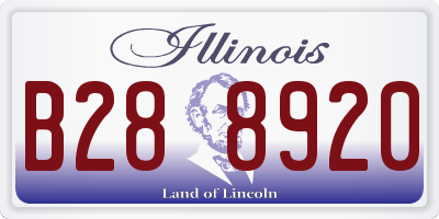 IL license plate B288920