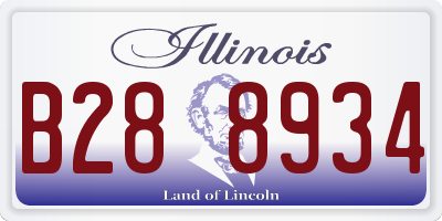 IL license plate B288934