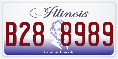 IL license plate B288989