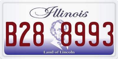 IL license plate B288993