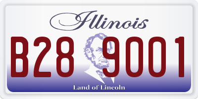 IL license plate B289001