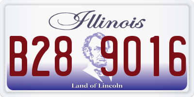 IL license plate B289016