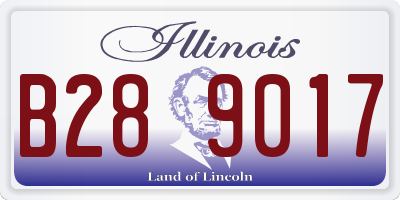 IL license plate B289017
