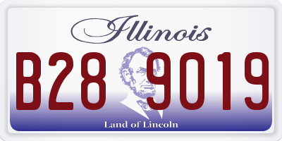 IL license plate B289019