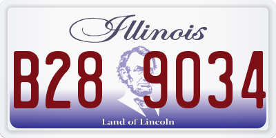 IL license plate B289034