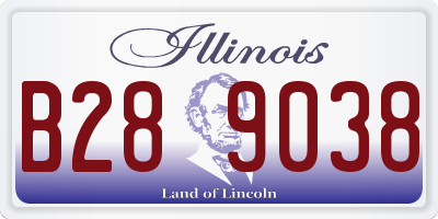 IL license plate B289038