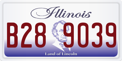IL license plate B289039