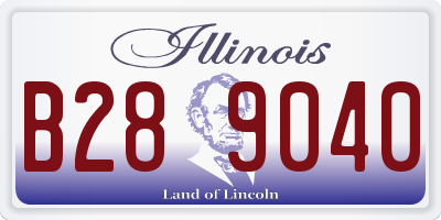 IL license plate B289040