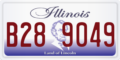 IL license plate B289049