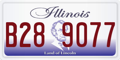IL license plate B289077