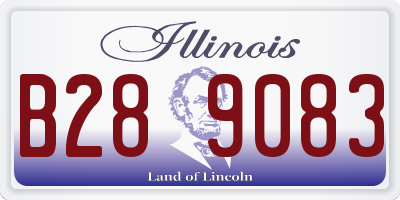 IL license plate B289083