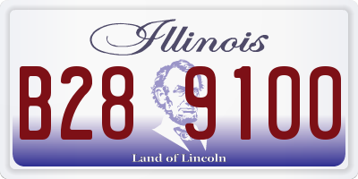 IL license plate B289100