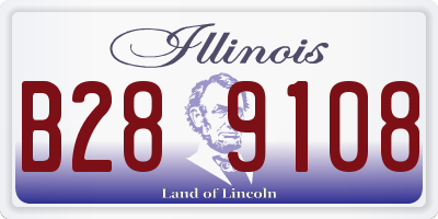 IL license plate B289108