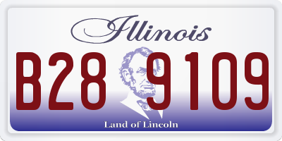 IL license plate B289109