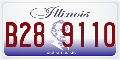 IL license plate B289110