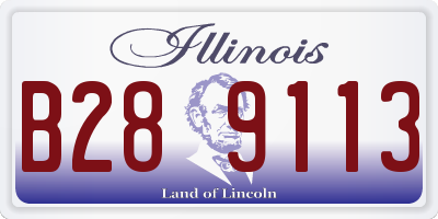 IL license plate B289113