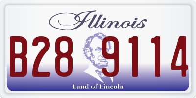 IL license plate B289114