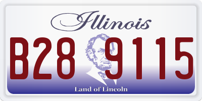 IL license plate B289115