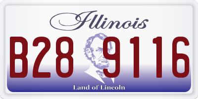 IL license plate B289116