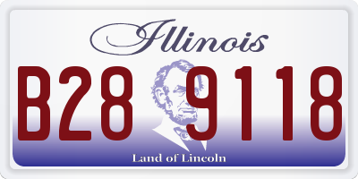 IL license plate B289118