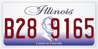 IL license plate B289165