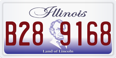 IL license plate B289168
